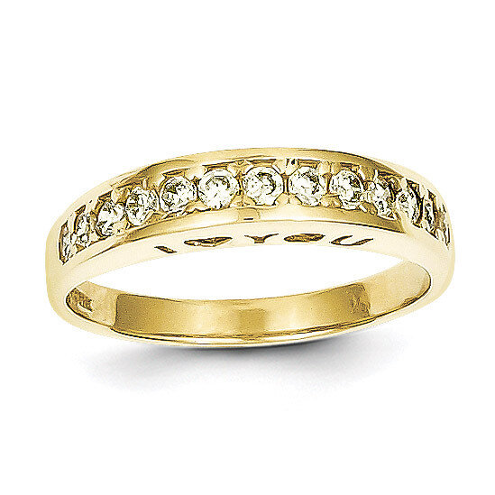I Love You Forever Synthetic Diamond Ring 10k Gold 10C1168
