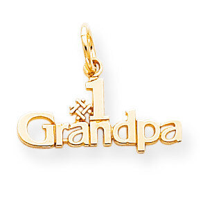 #1 Grandpa Charm 10k Gold 10C120