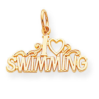 Swimming Charm 10k Gold 10C156
