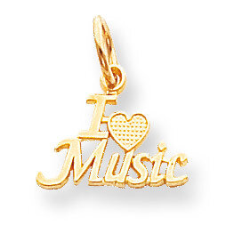 Talking - I Love Music Charm 10k Gold 10C194, MPN: 10C194, 883957585628