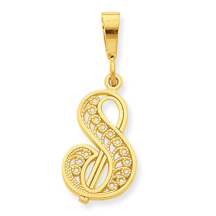 Initial S Charm 10k Gold 10C242/S