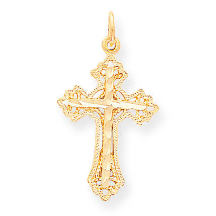 Diamond-Cut CROSS CHARM 10k Gold 10C319, MPN: 10C319, 886774084350