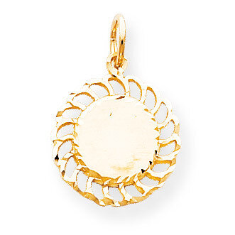 Circle with Filigree Edges Charm 10k Gold 10C363, MPN: 10C363, 883957392578