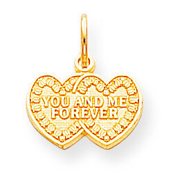 YOU &amp; ME FOREVER HEART CHARM 10k Gold 10C401, MPN: 10C401, 883957392608