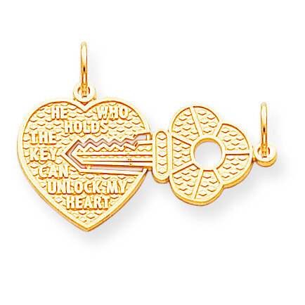 HEART &amp; KEY CHARM 10k Gold 10C413, MPN: 10C413, 886774084480