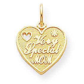 VERY SPECIAL MOM HEART CHARM 10k Gold 10C433