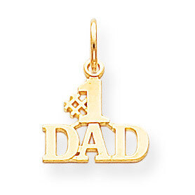 #1 Dad Charm 10k Gold 10C449