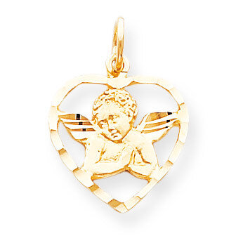 ANGEL HEART CHARM 10k Gold 10C511