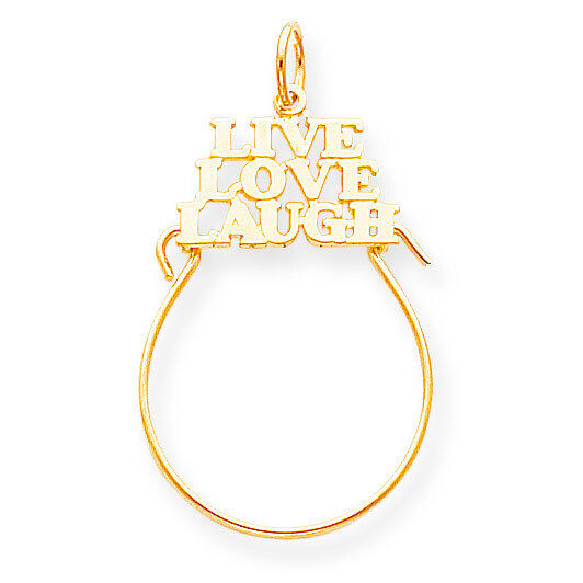 Live Love Laugh Charm Holder 10k Gold 10C683