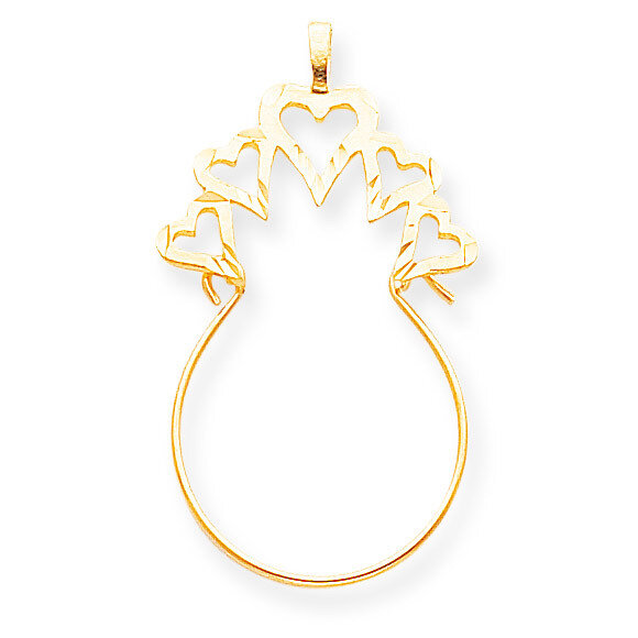 5 Hearts Charm Holder 10k Gold 10C685, MPN: 10C685, 883957456386