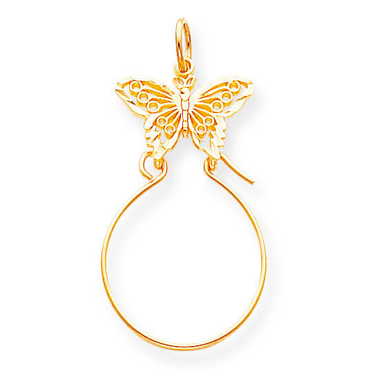 Filigree Butterfly Charm Holder 10k Gold 10C691