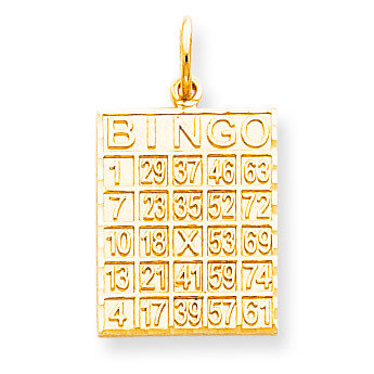 Solid Bingo Card Charm 10k Gold 10C728, MPN: 10C728, 883957456409