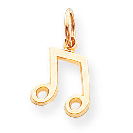Musical Note Charm 10k Gold 10C737