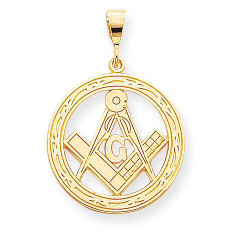 Solid Masonic Symbol Charm 10k Gold 10C750