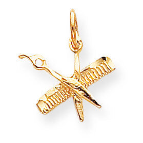 COMB &amp; SCISSORS CHARM 10k Gold 10C760, MPN: 10C760, 886774084992