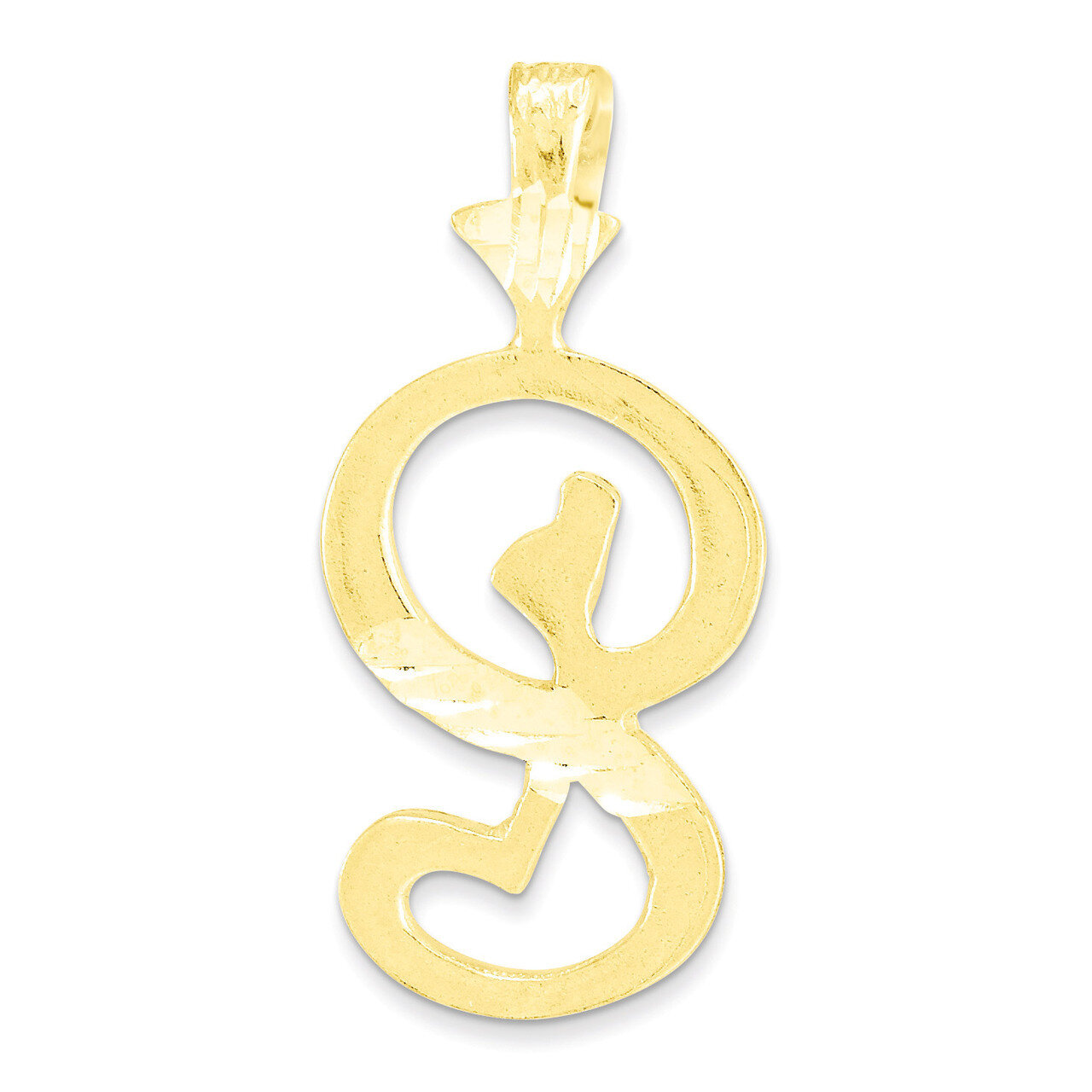 Initial S Charm 10k Gold 10C767S