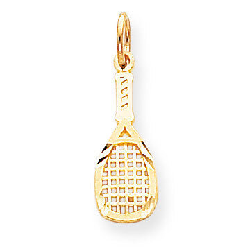 Solid Racquetball Racquet Charm 10k Gold 10C850, MPN: 10C850, 886774085067