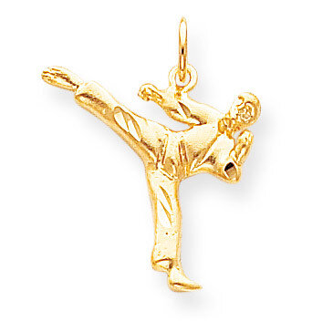 Solid Karate Person Charm 10k Gold 10C863