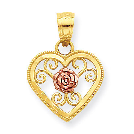 Small Heart Charm 10k Two-Tone Gold 10C930, MPN: 10C930, 886774022130