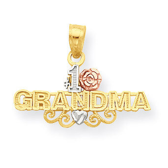 #1 Grandma Charm 10k Two-Tone Gold 10C965