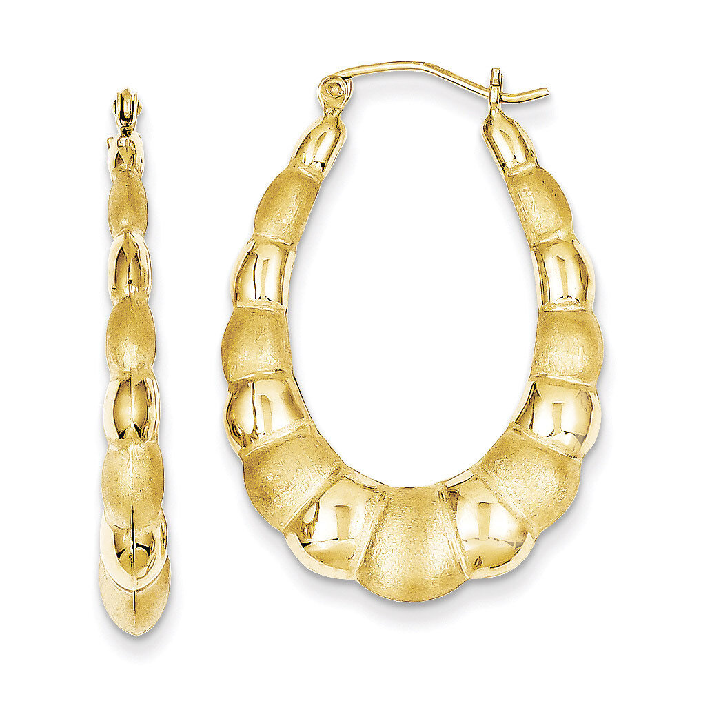 Satin Hollow Fancy Earrings 10k Gold 10ER156, MPN: 10ER156, 883957895208