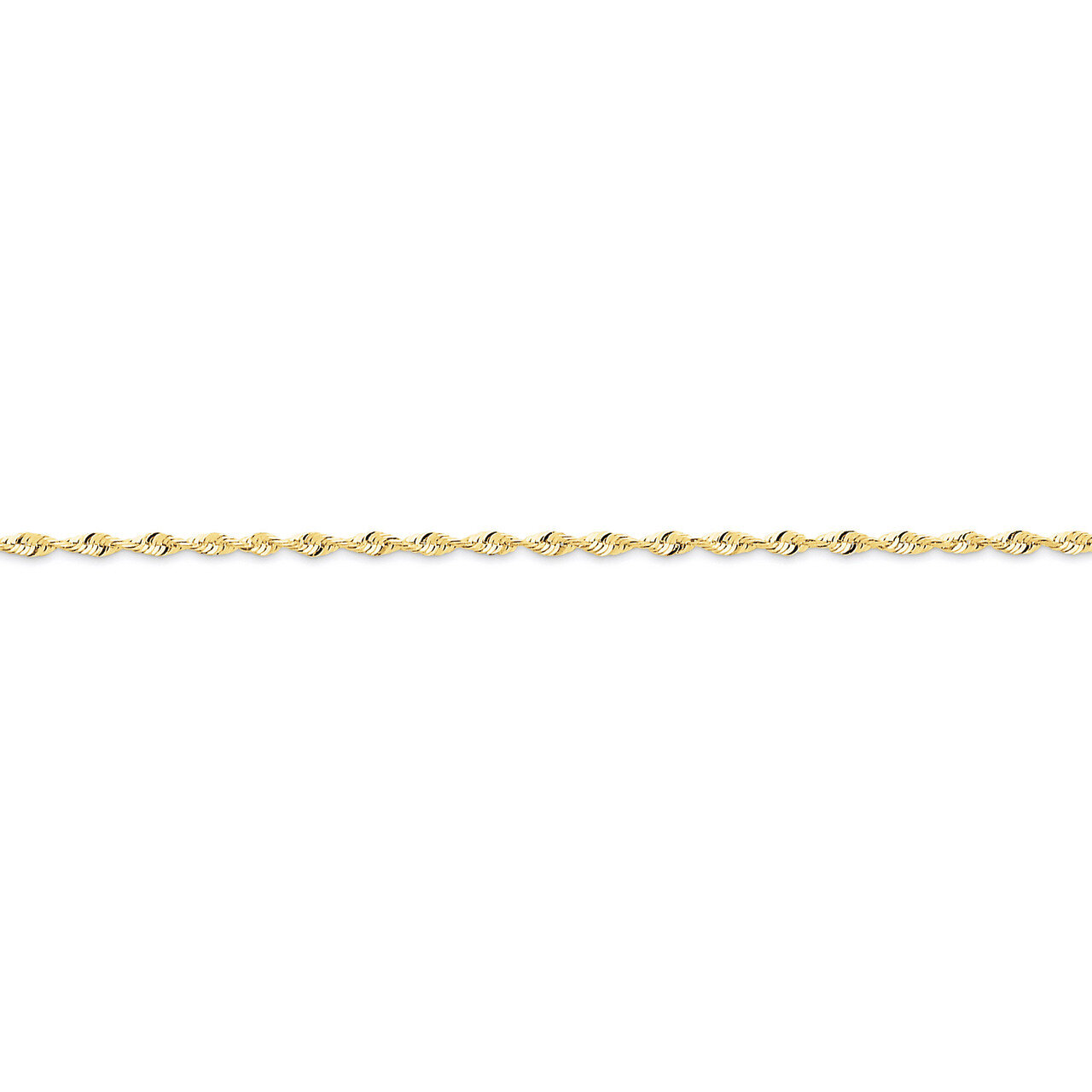 1.8mm Diamond-cut Extra-Lite Rope Chain 24 Inch 10k Gold 10EX014-24, MPN: 10EX014-24, 886774396231