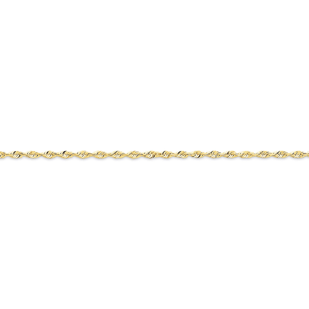 2.0mm Diamond-cut Extra-Lite Rope Chain 16 Inch 10k Gold 10EX016-16