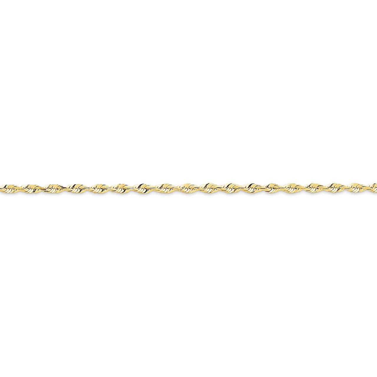 2.25mm Diamond-cut Extra-Lite Rope Chain 7 Inch 10k Gold 10EX018-7