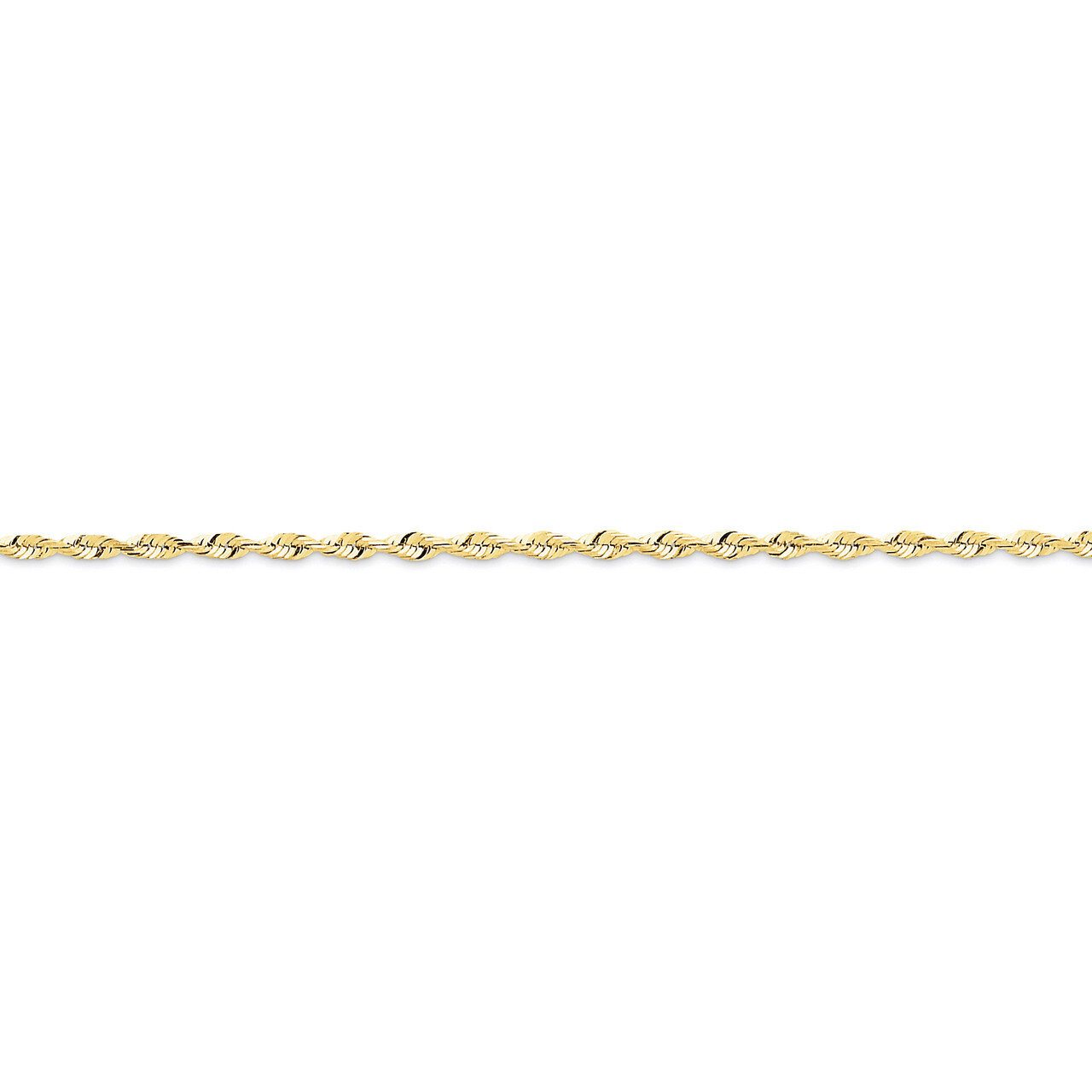 2.25mm Diamond-cut Extra-Lite Rope Chain 8 Inch 10k Gold 10EX018-8, MPN: 10EX018-8, 886774396446