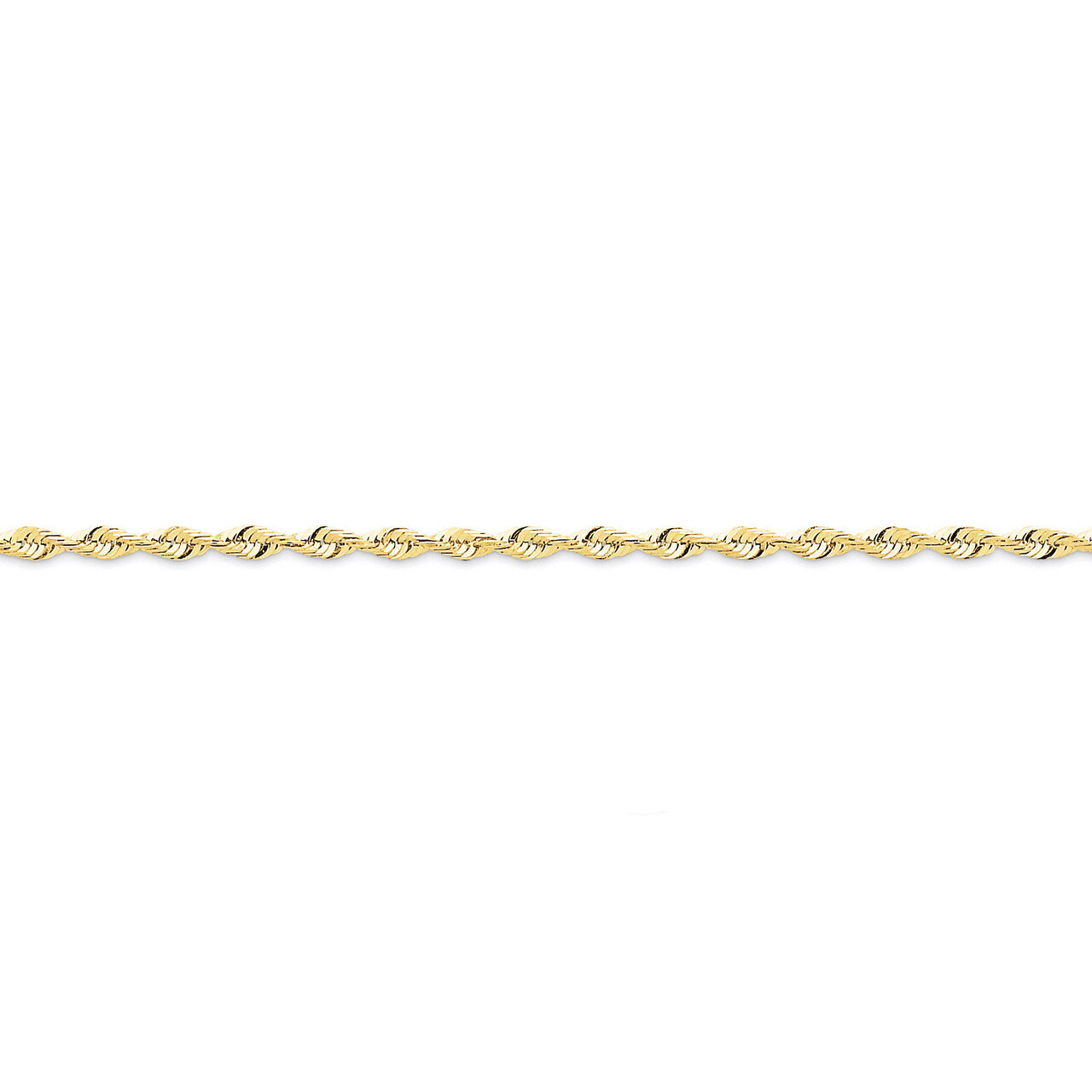 2.55mm Diamond-cut Extra-Lite Rope Chain 24 Inch 10k Gold 10EX021-24, MPN: 10EX021-24, 886774396491
