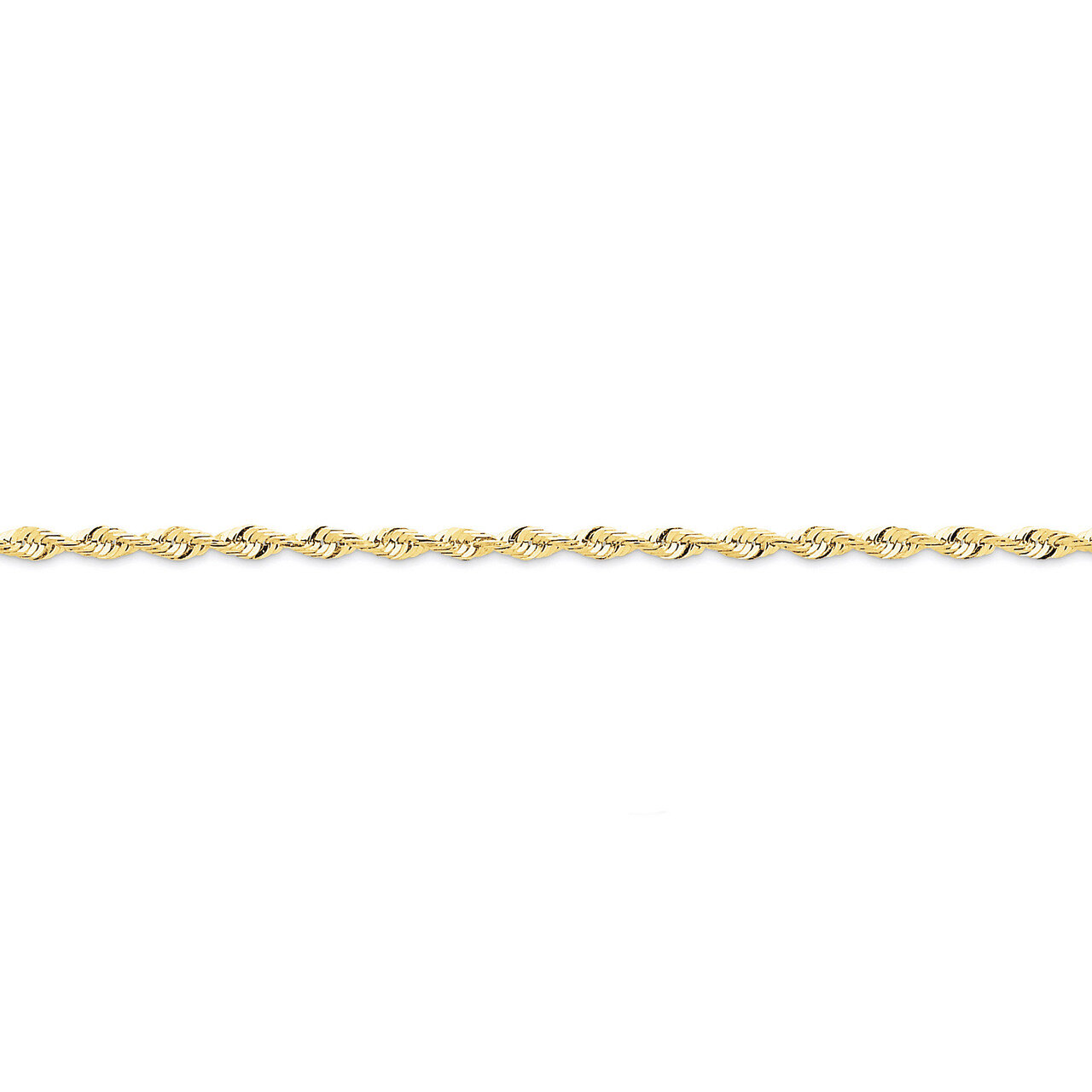 2.55mm Diamond-cut Extra-Lite Rope Chain 8 Inch 10k Gold 10EX021-8
