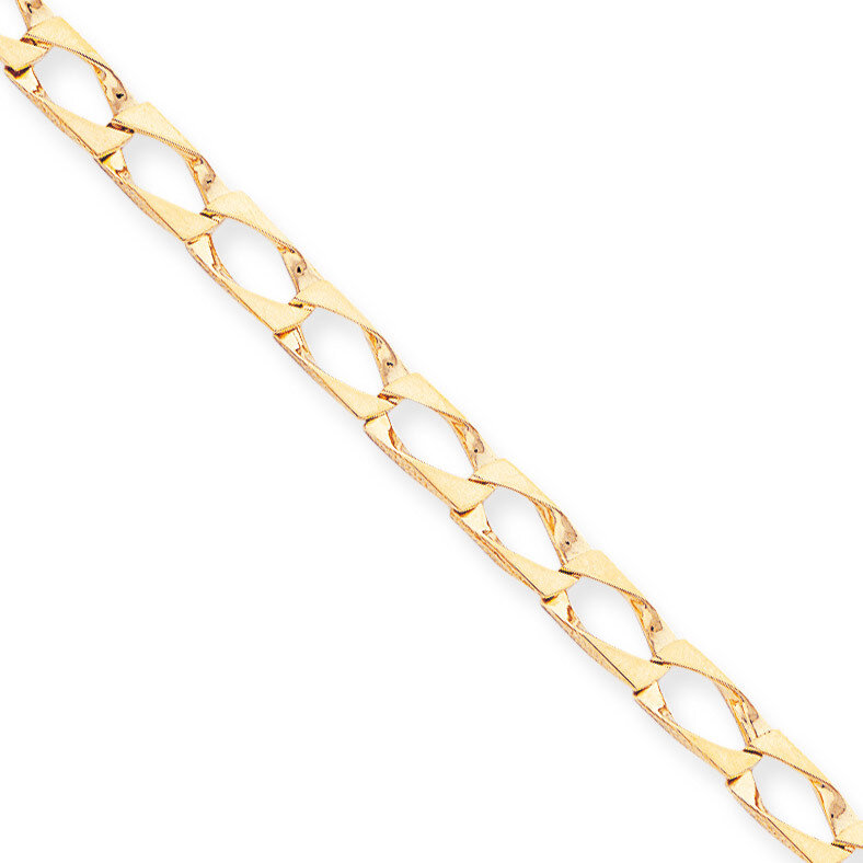 Fancy Link Bracelet 8 Inch 10k Gold 10GL6-8