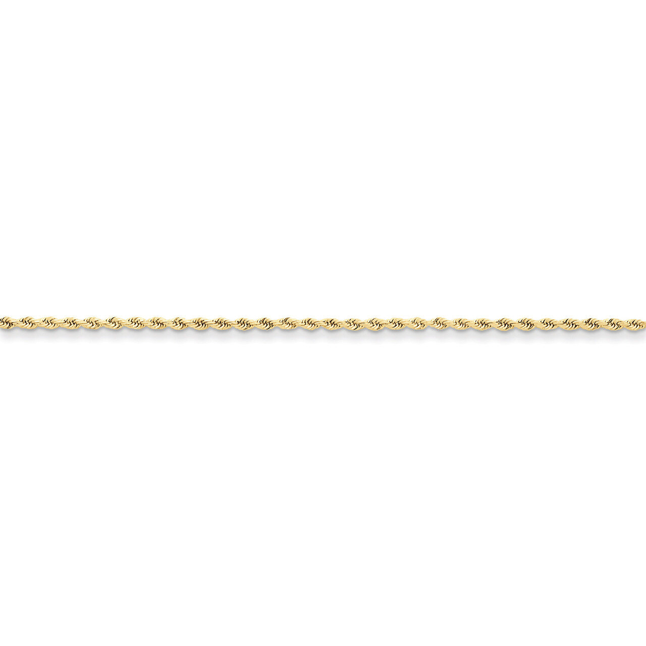 1.75mm Handmade Diamond-cut Rope Chain 16 Inch 10k Gold 10K012-16