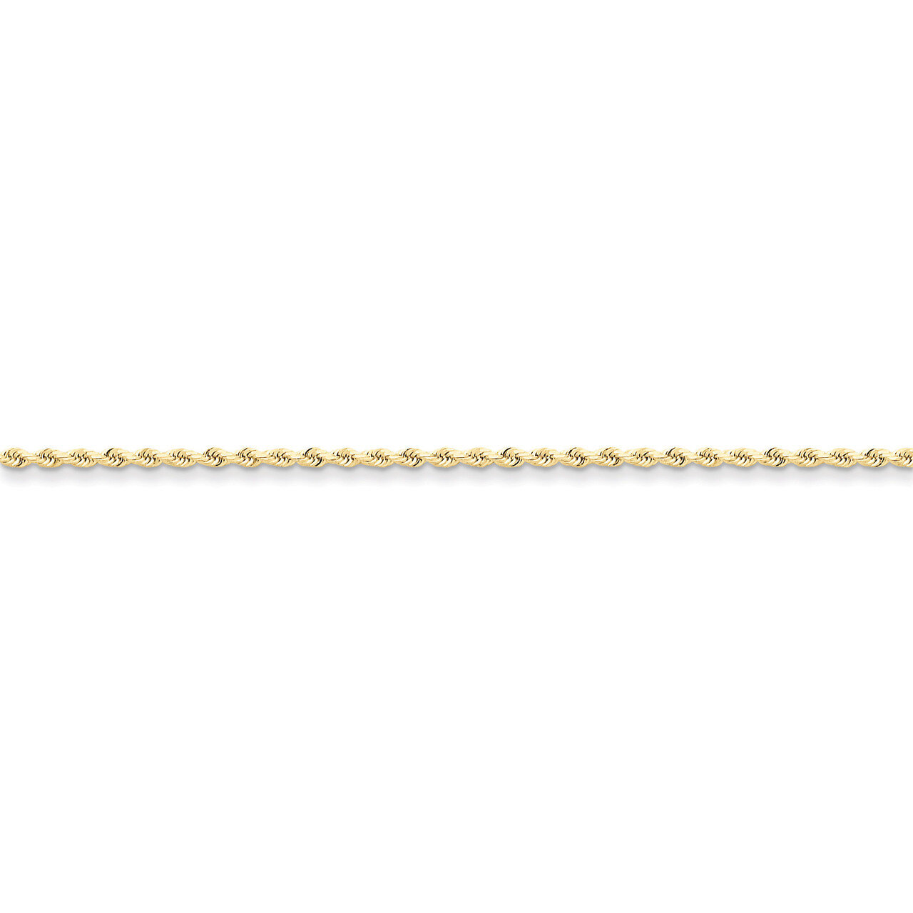 2mm Handmade Diamond-cut Rope Chain 16 Inch 10k Gold 10K014-16, MPN: 10K014-16, 886774399508
