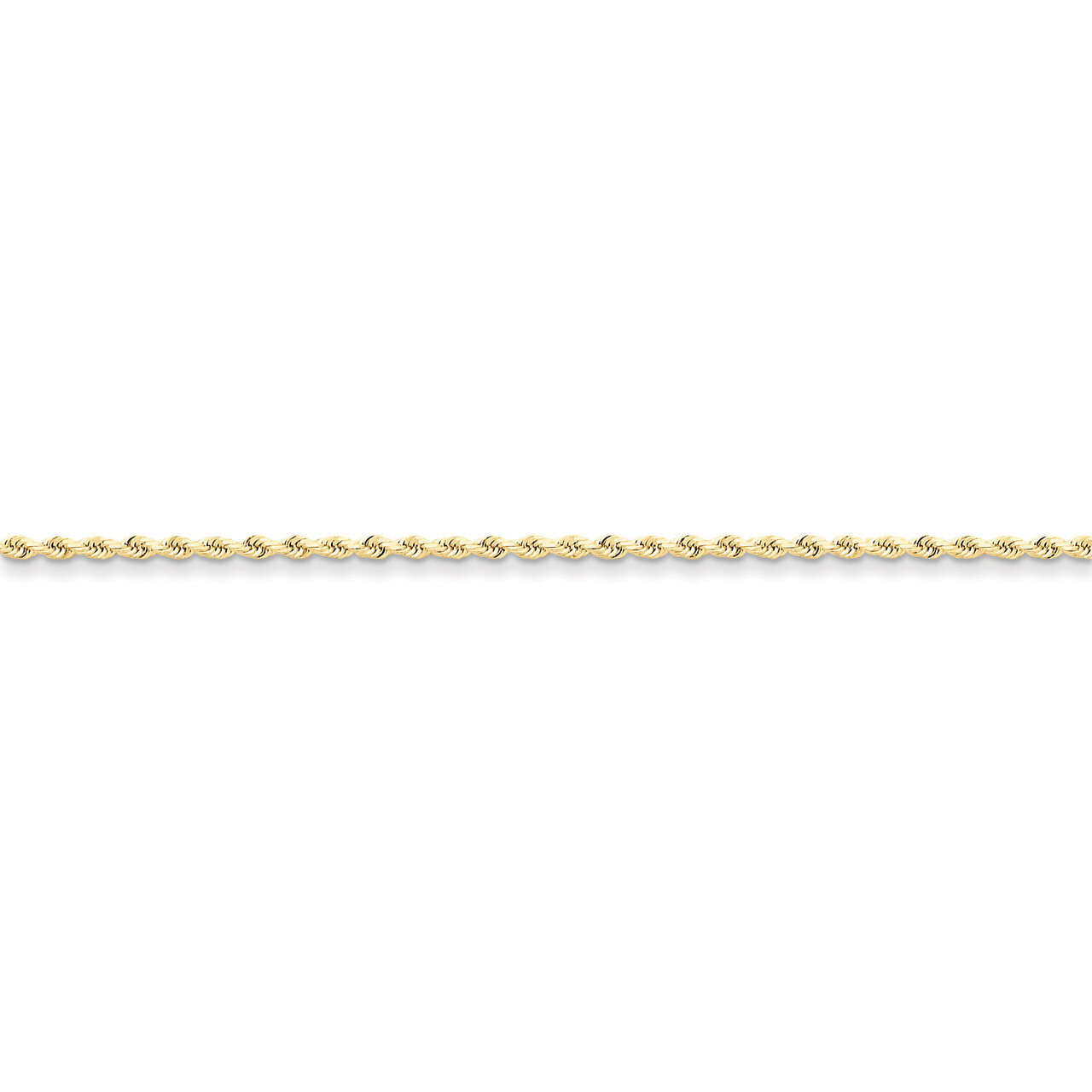 2mm Handmade Diamond-cut Rope Chain 30 Inch 10k Gold 10K014-30