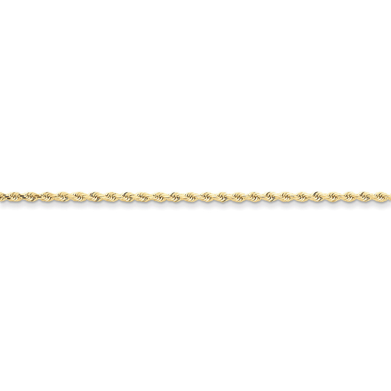 2.25mm Handmade Diamond-cut Rope Chain 24 Inch 10k Gold 10K016-24, MPN: 10K016-24, 886774399614