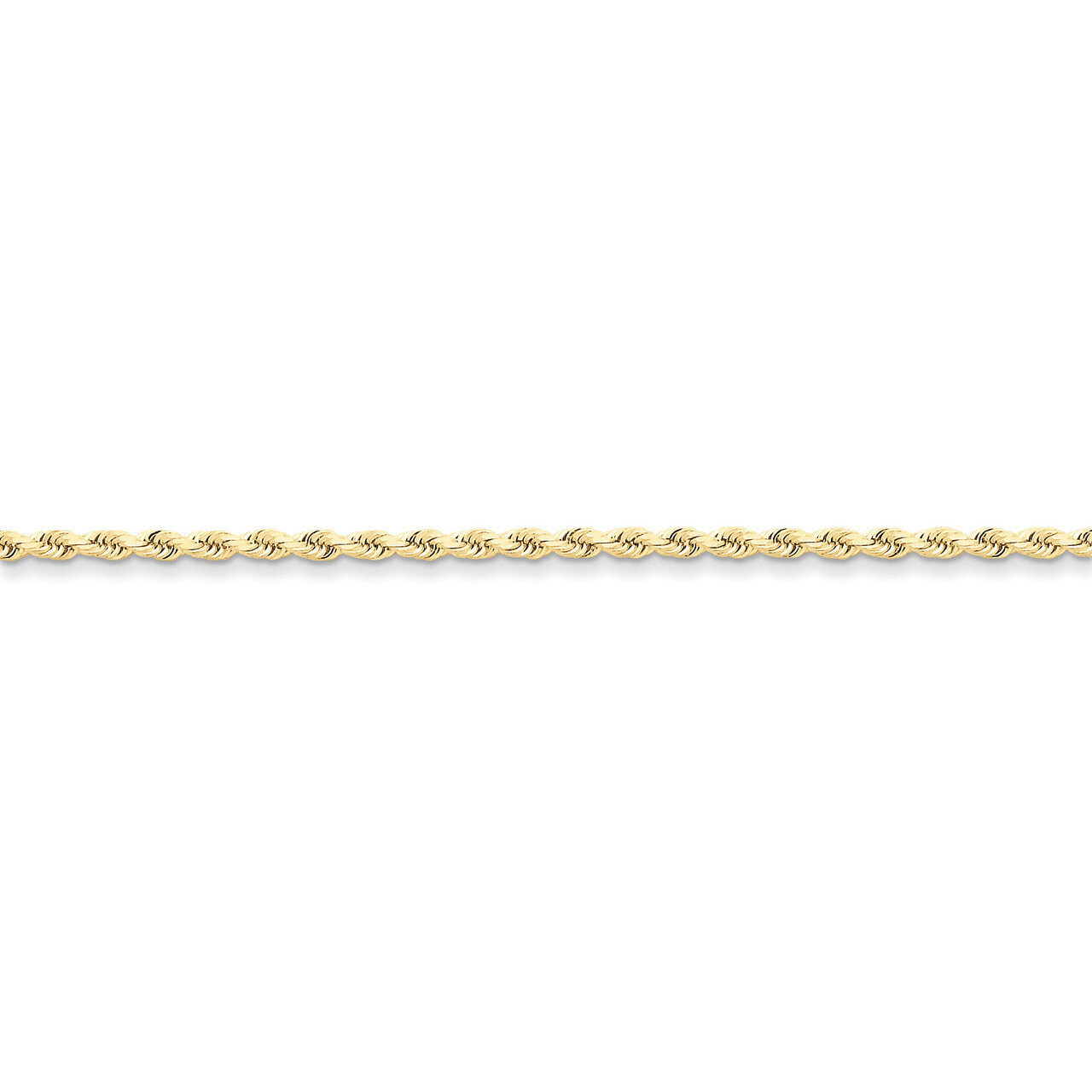 2.5mm Handmade Diamond-cut Rope Chain 8 Inch 10k Gold 10K018-8, MPN: 10K018-8, 886774399720