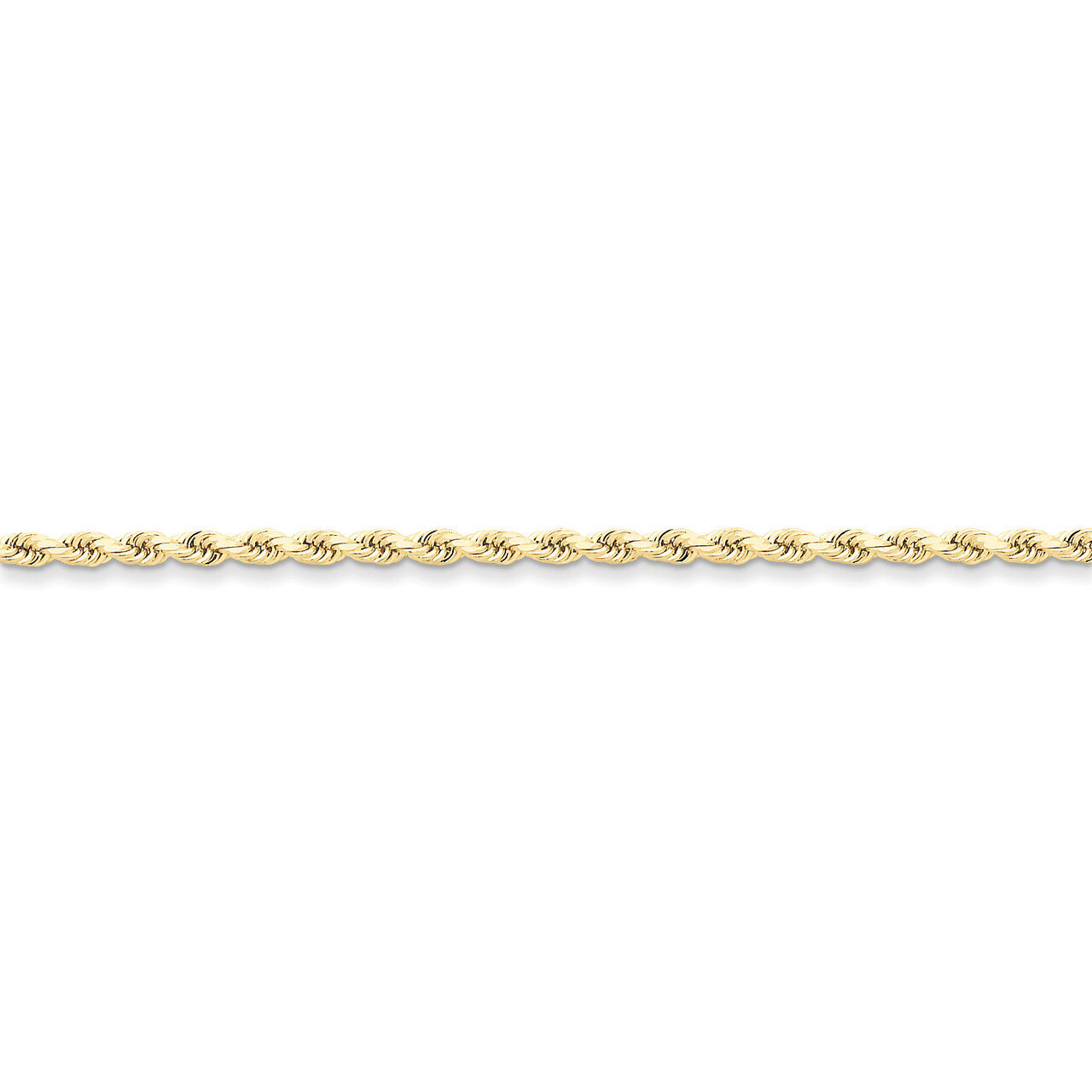 2.75mm Handmade Diamond-cut Rope Chain 18 Inch 10k Gold 10K021-18, MPN: 10K021-18, 886774085227