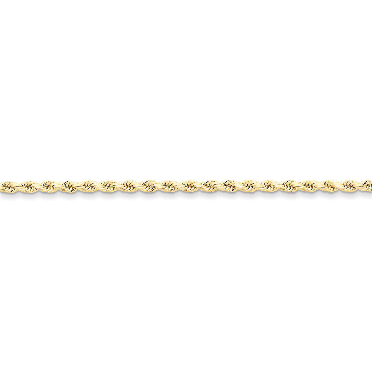 2.75mm Handmade Diamond-cut Rope Chain 30 Inch 10k Gold 10K021-30