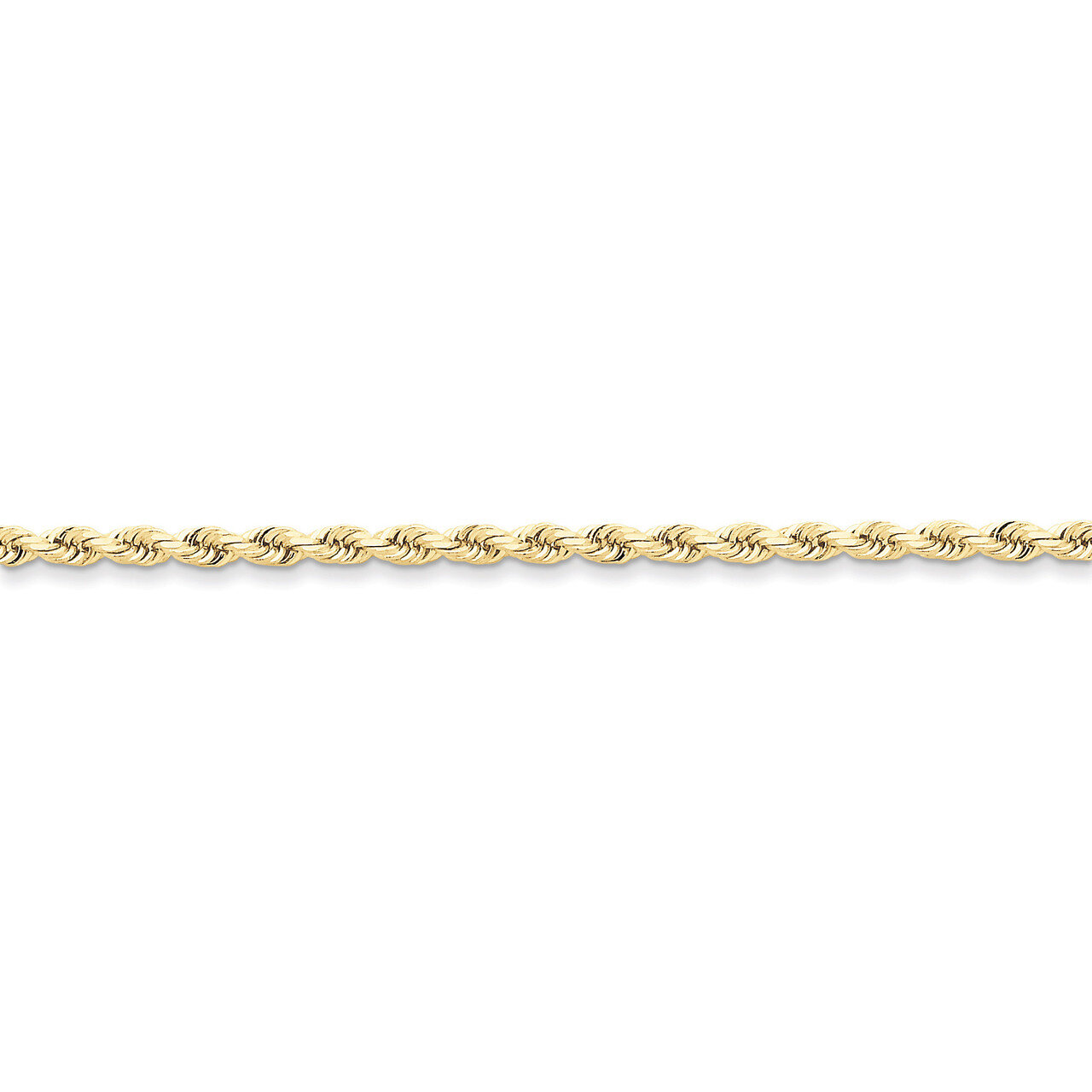 3mm Handmade Diamond-cut Rope Chain 24 Inch 10k Gold 10K023-24, MPN: 10K023-24, 886774399850