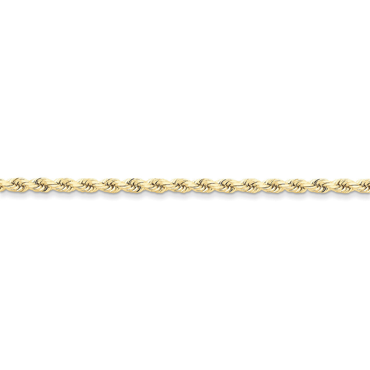 3.5mm Handmade Diamond-cut Rope Chain 30 Inch 10k Gold 10K025-30, MPN: 10K025-30, 886774399942