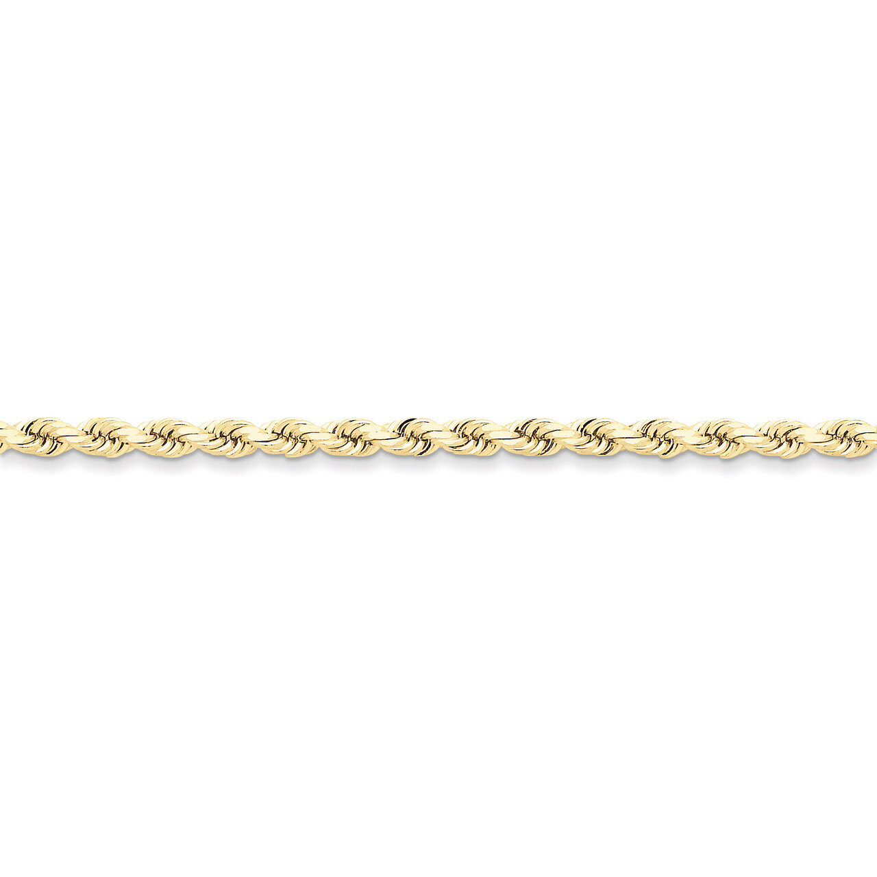 4mm Handmade Diamond-cut Rope Chain 16 Inch 10k Gold 10K030-16, MPN: 10K030-16, 886774399980