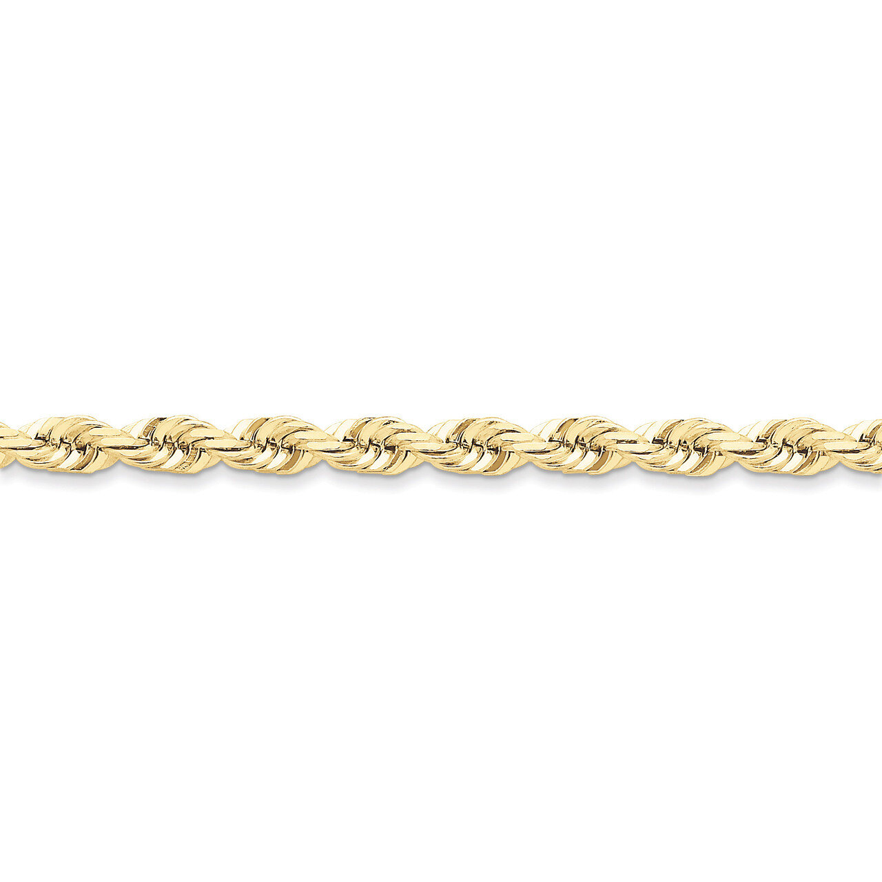 6mm Handmade Diamond-cut Rope Chain 20 Inch 10k Gold 10K040-20, MPN: 10K040-20, 886774400136