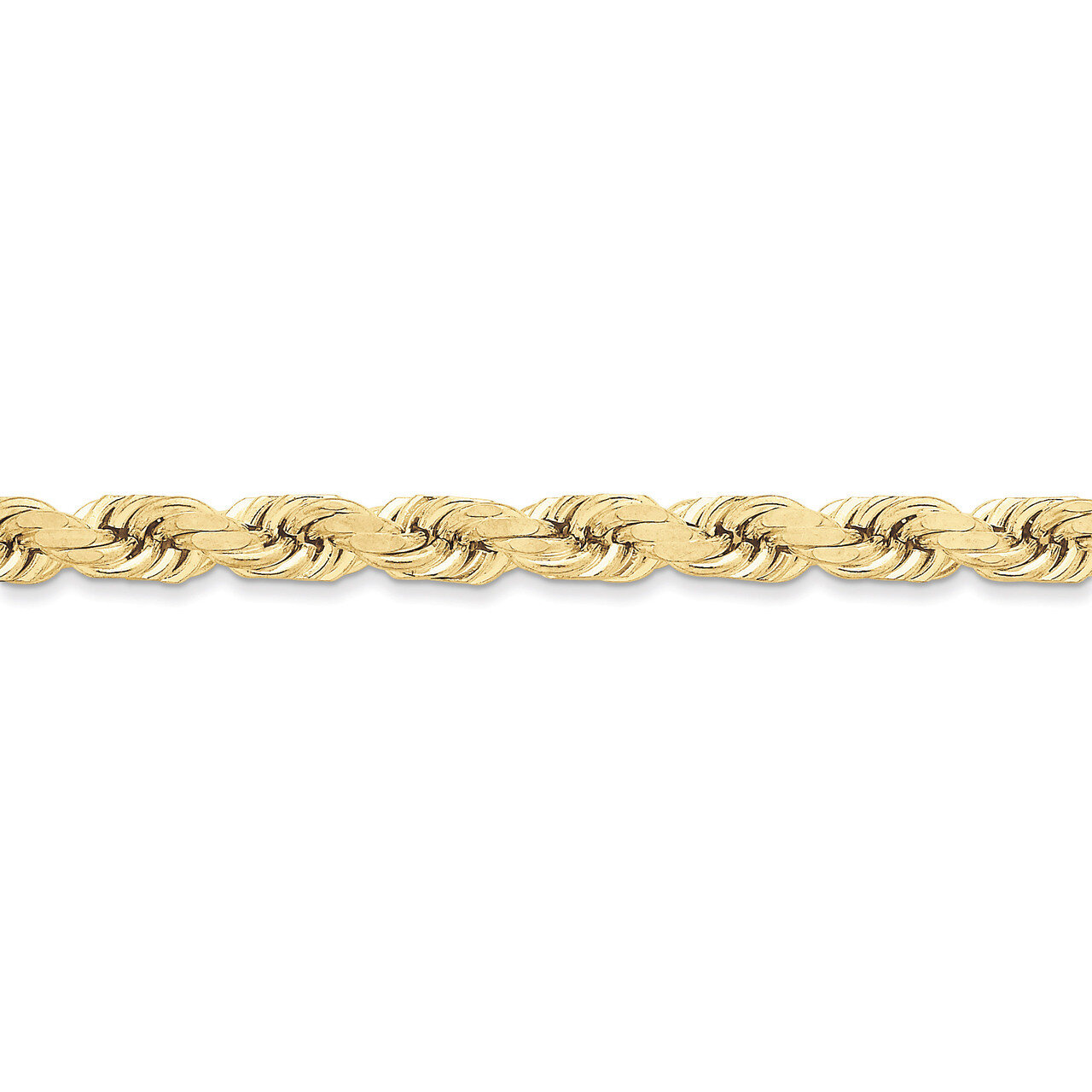 8mm Handmade Diamond-cut Rope Chain 24 Inch 10k Gold 10K060-24, MPN: 10K060-24, 886774400273