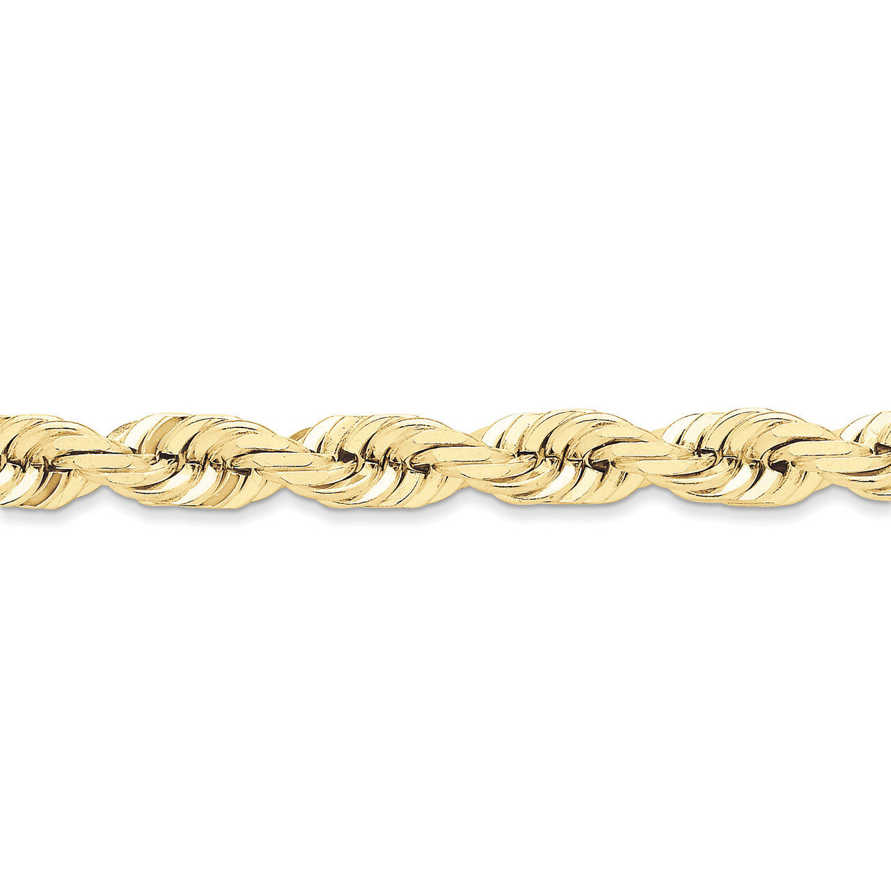 10mm Handmade Diamond-cut Rope Chain 22 Inch 10k Gold 10K080-22, MPN: 10K080-22, 886774400303