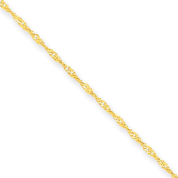 1.10mm Singapore Chain 9 Inch 10k Gold 10KPE9-9, MPN: 10KPE9-9, 886774539409