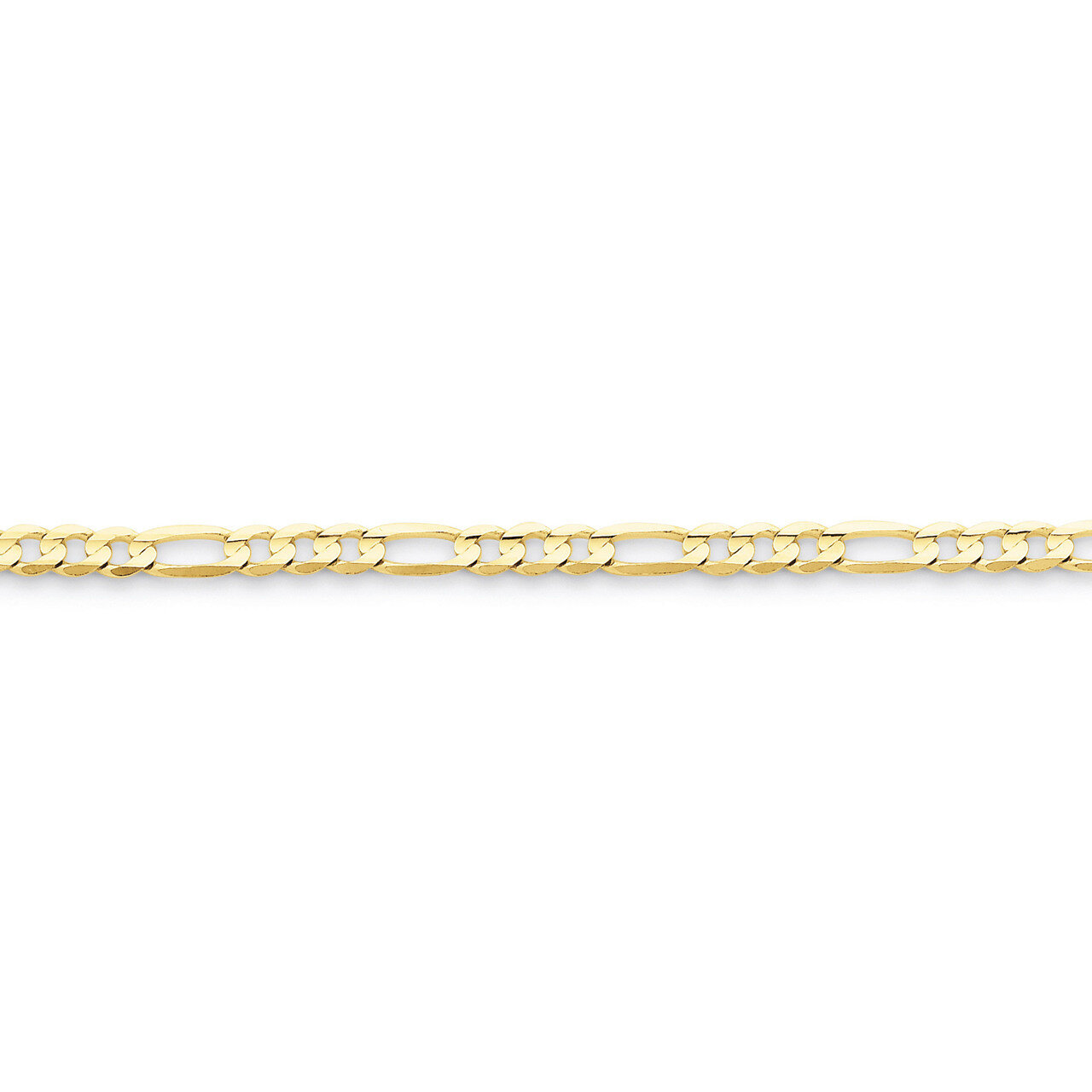 4mm Light Figaro Chain 18 Inch 10k Gold 10LF100-18, MPN: 10LF100-18, 886774085395