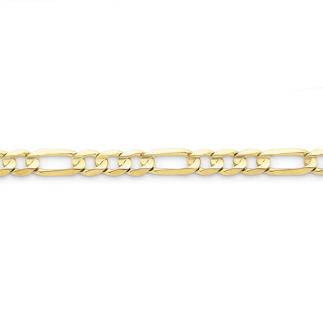 6.75mm Light Figaro Chain 7 Inch 10k Gold 10LF180-7