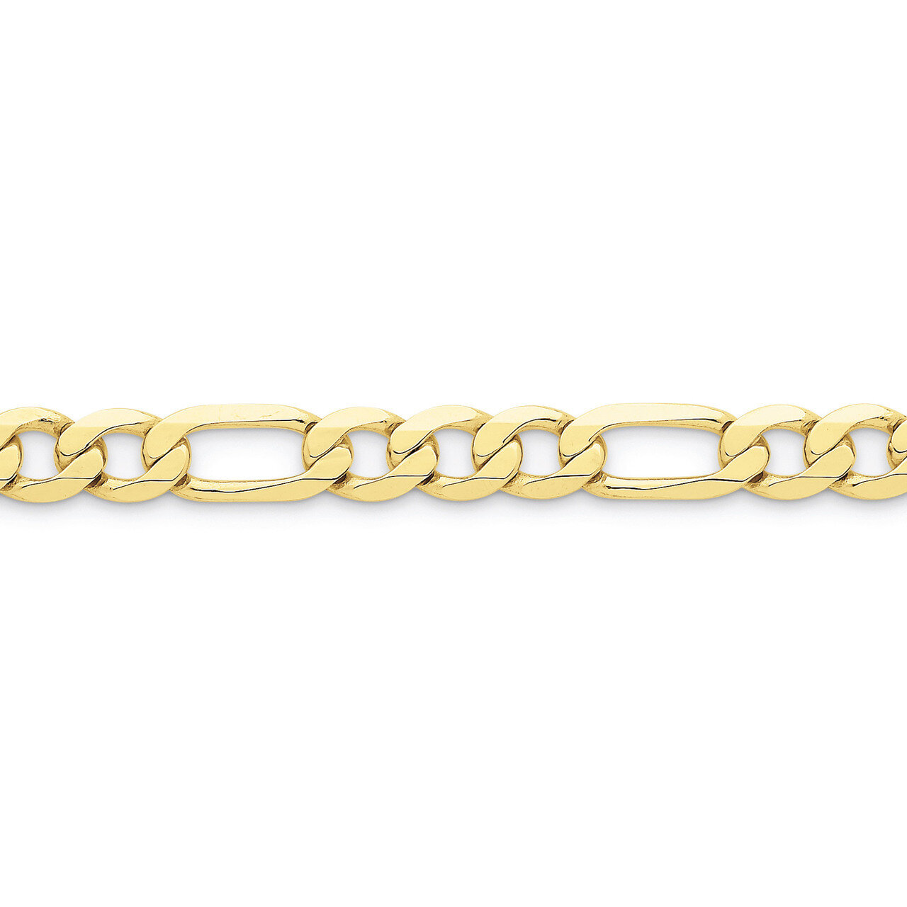 8.75mm Light Figaro Chain 24 Inch 10k Gold 10LF220-24, MPN: 10LF220-24, 886774420561