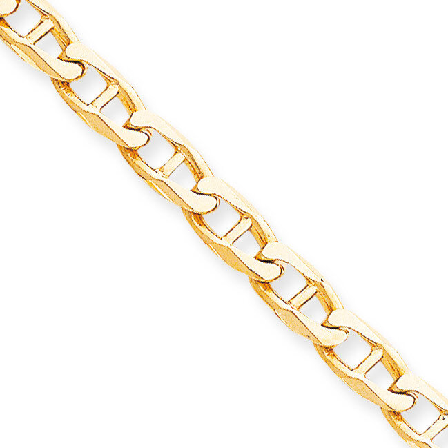 7mm Hand-Polished Anchor Link Chain 8 Inch 10k Gold 10LK100-8